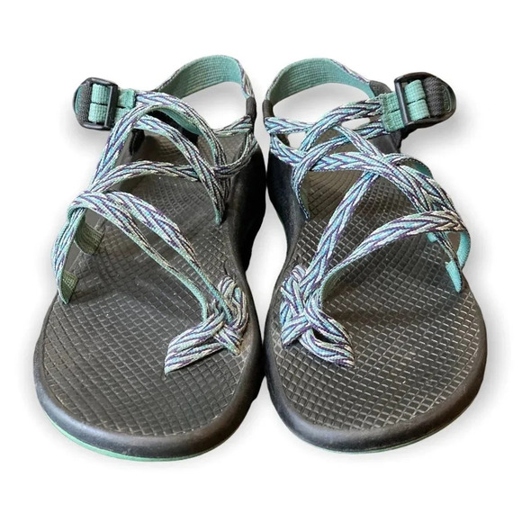 CHACO Z Eddy X2 Sandals Blue Purple Size 8W Hiking - Picture 1 of 9